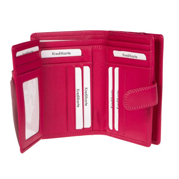 3108FUCHSIA (3) - Δερμάτινο γυναικείο πορτοφόλι