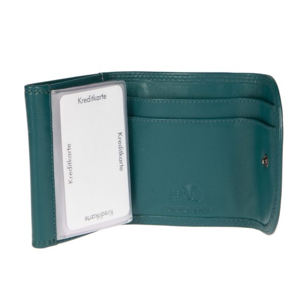 343PETROL (2) - Δερμάτινο γυναικείο πορτοφόλι