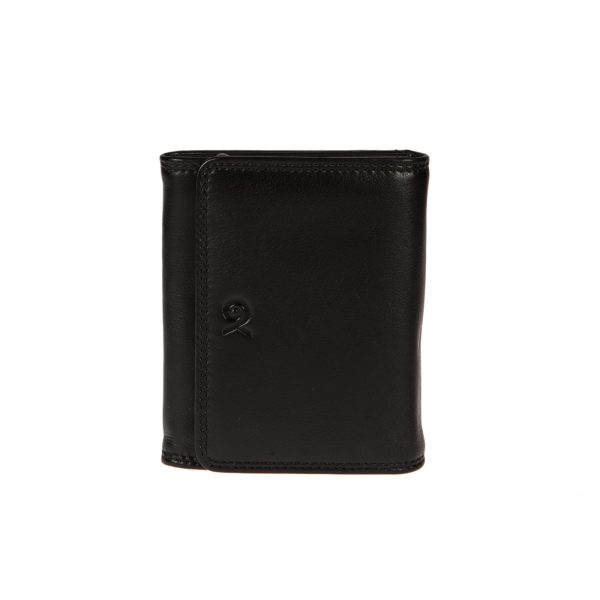 91597BLACK (1) - Δερμάτινο γυναικείο πορτοφόλι