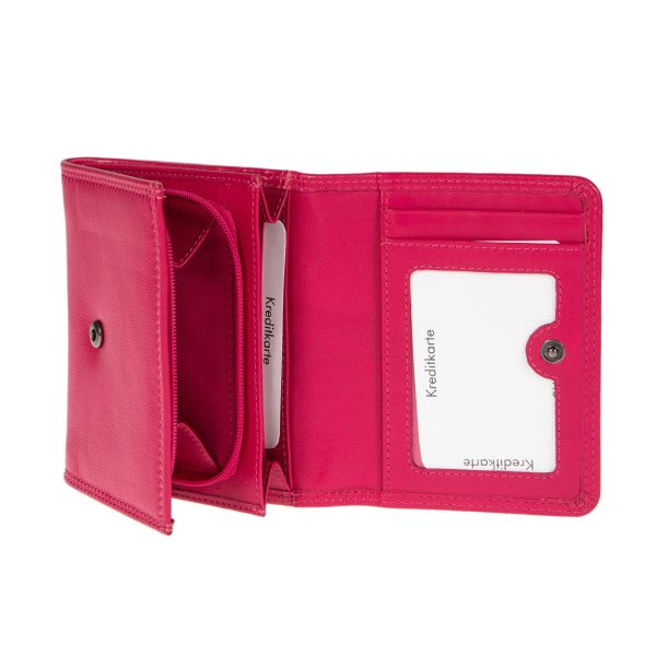 91597FUCHSIA (3) - Δερμάτινο γυναικείο πορτοφόλι