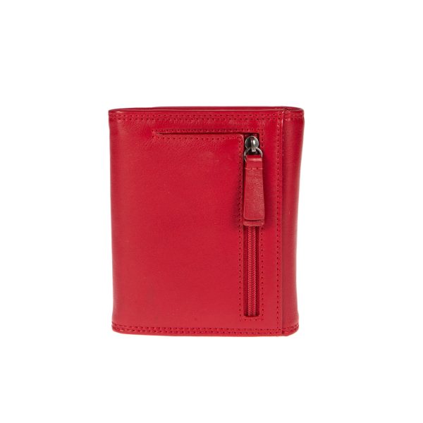 91597RED (2) - Δερμάτινο γυναικείο πορτοφόλι