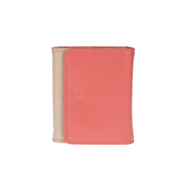 91597SALMON (1) - Δερμάτινο γυναικείο πορτοφόλι