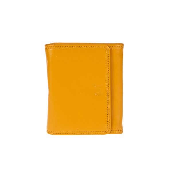 91597YELLOW (1) - Δερμάτινο γυναικείο πορτοφόλι