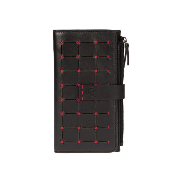 91603BLACK (1) - Δερμάτινο γυναικείο πορτοφόλι