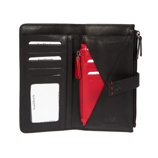 91603BLACK (2) - Δερμάτινο γυναικείο πορτοφόλι