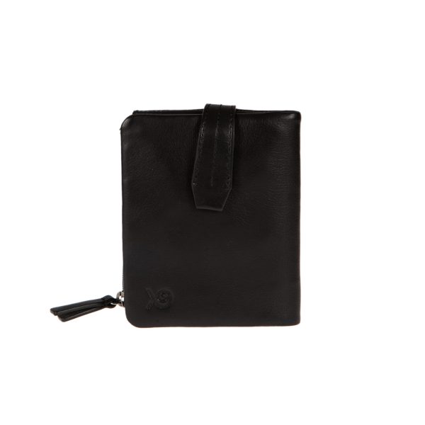 91613BLACK (1) - Δερμάτινο γυναικείο πορτοφόλι
