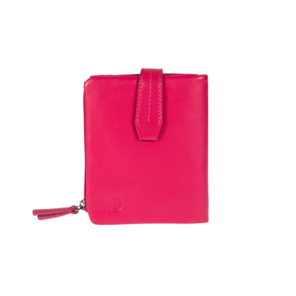 91613FUCHSIA (1) - Δερμάτινο γυναικείο πορτοφόλι