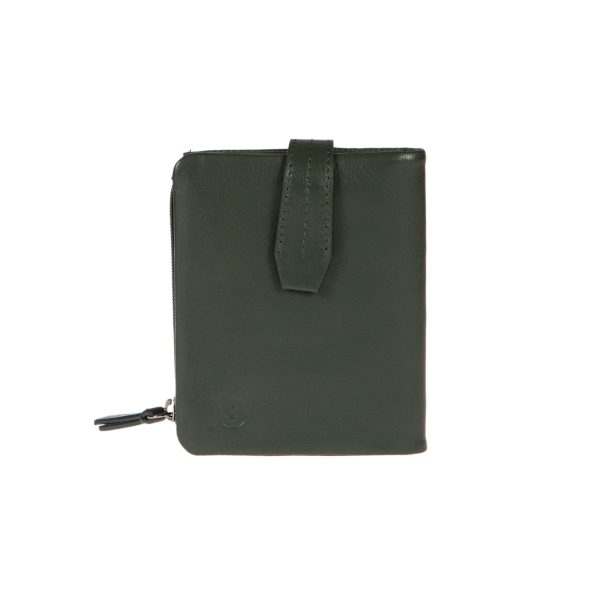 91613GREEN (1) - Δερμάτινο γυναικείο πορτοφόλι