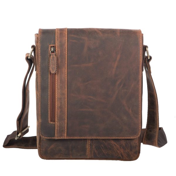 ΔΕ-1003OIL - Δερμάτινη τσάντα χιαστί