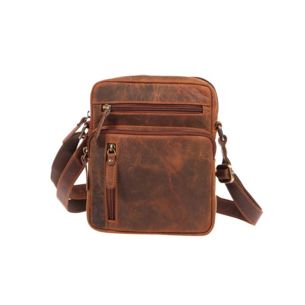 ΔΕ-1186OIL - Δερμάτινο τσαντάκι χιαστί