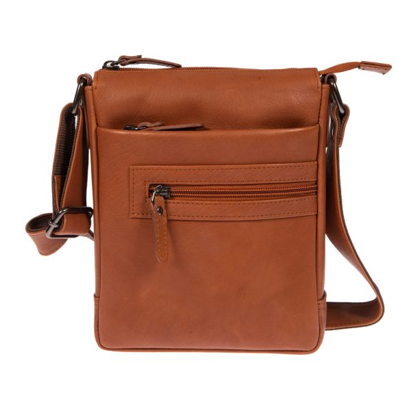 ΔΕ-2539C - Δερμάτινο τσαντάκι χιαστί