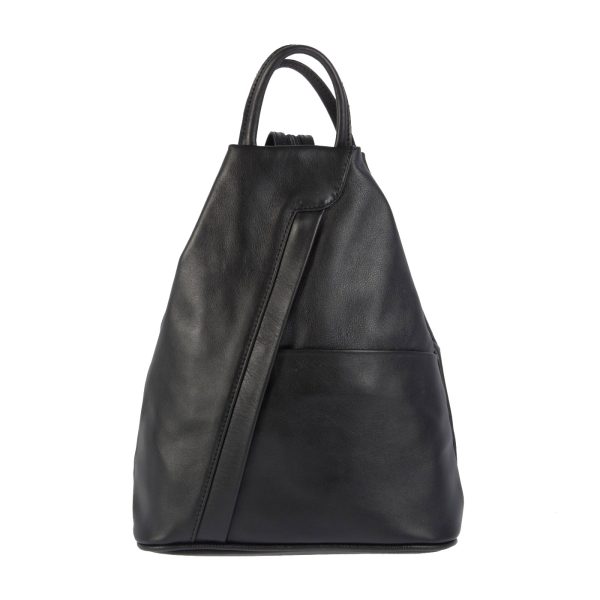 DE-2615BLACK (1) - Δερμάτινο σακίδιο πλάτης