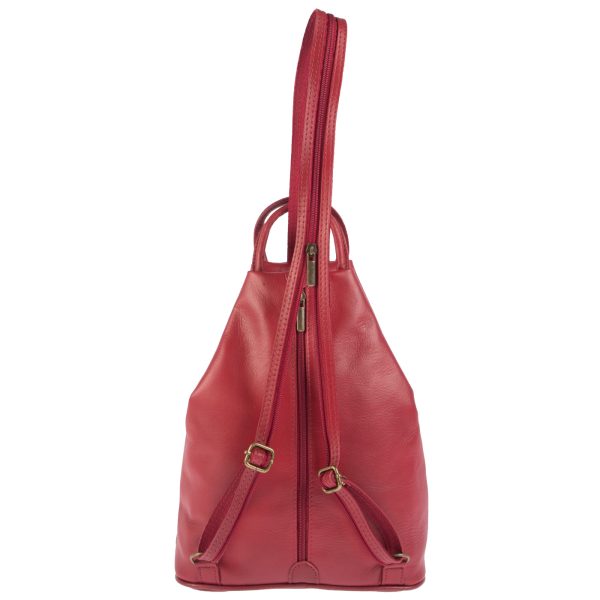 DE-2615RED (3) - Δερμάτινο σακίδιο πλάτης