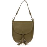 DE-301OLIVE (1) - Δερμάτινη τσάντα ώμου