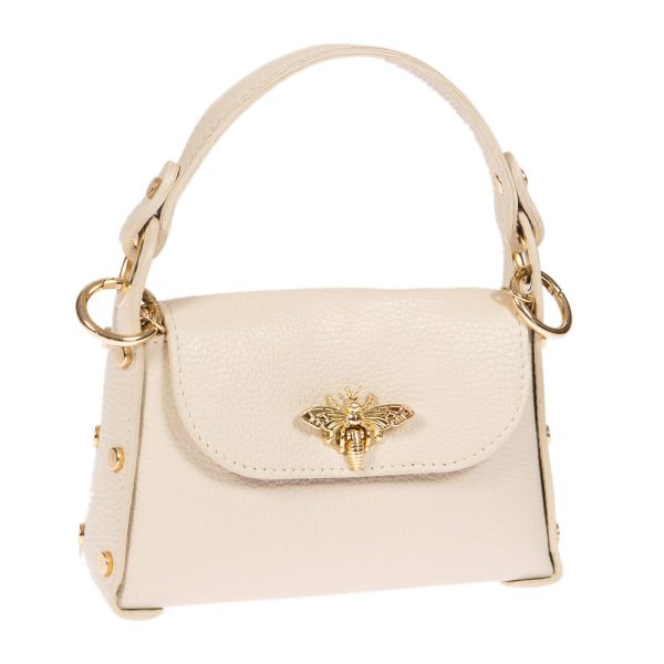 DE-302BEIGE (2) - Δερμάτινο τσαντάκι χιαστί για κινητό