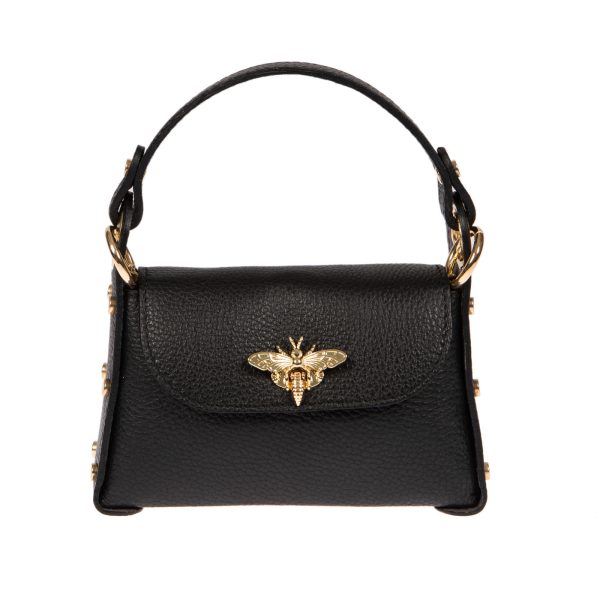 DE-302BLACK (1) - Δερμάτινο τσαντάκι χιαστί για κινητό