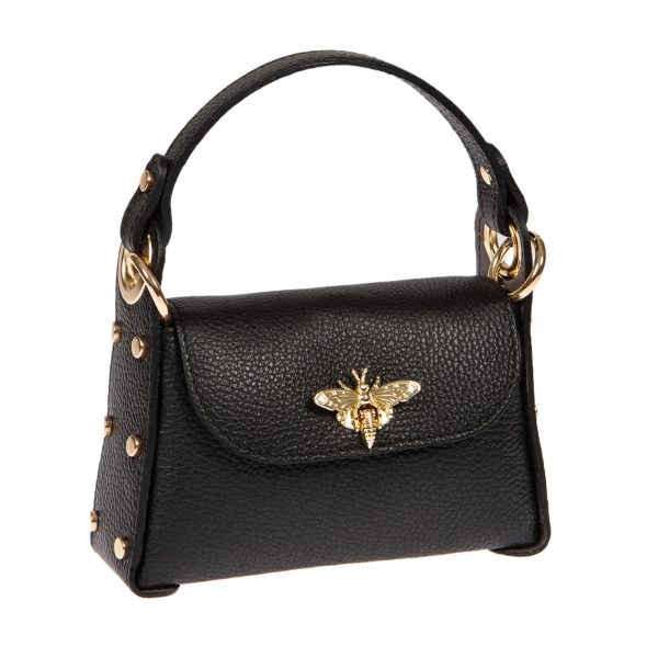 DE-302BLACK (2) - Δερμάτινο τσαντάκι χιαστί για κινητό