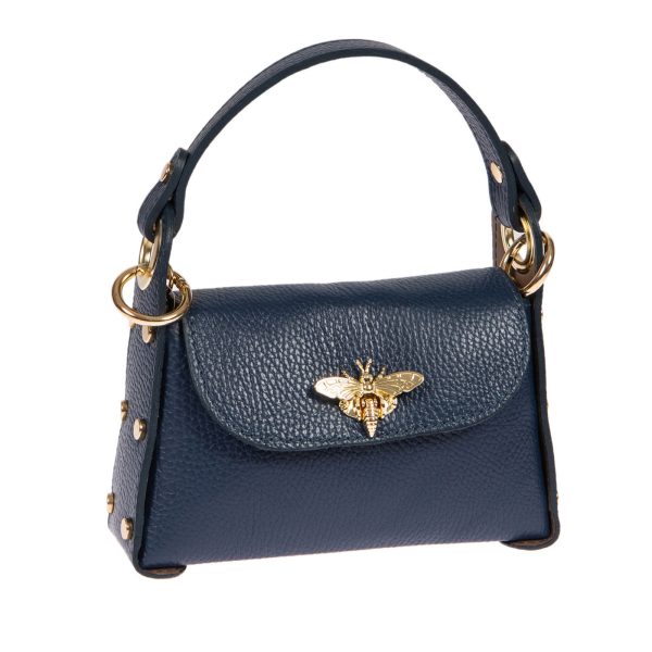 DE-302BLUE (2) - Δερμάτινο τσαντάκι χιαστί για κινητό