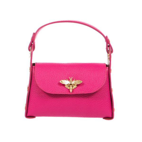 DE-302FUCHSIA (2) - Δερμάτινο τσαντάκι χιαστί για κινητό