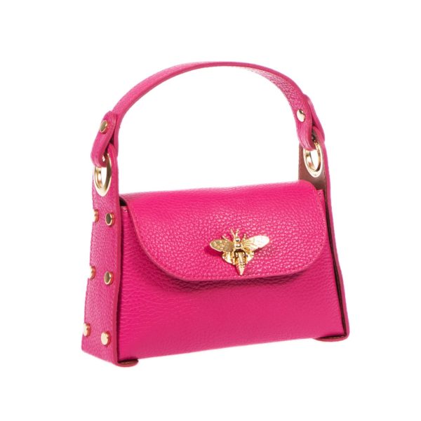 DE-302FUCHSIA (3) - Δερμάτινο τσαντάκι χιαστί για κινητό