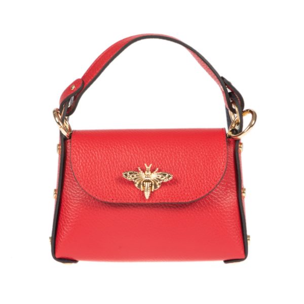 DE-302RED (1) - Δερμάτινο τσαντάκι χιαστί για κινητό