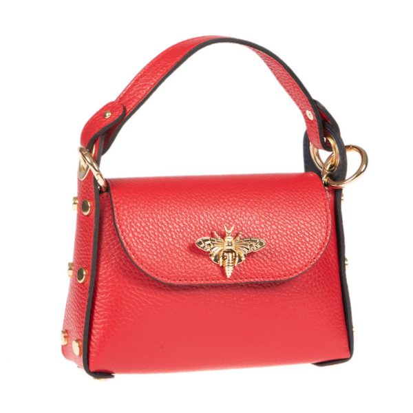 DE-302RED (2) - Δερμάτινο τσαντάκι χιαστί για κινητό