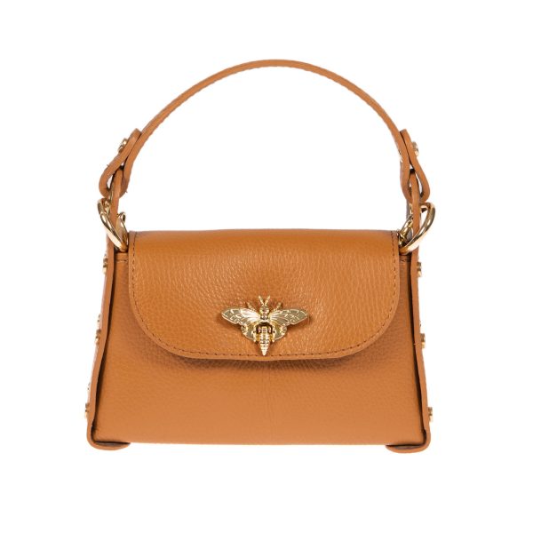 DE-302TAN (1) - Δερμάτινο τσαντάκι χιαστί για κινητό