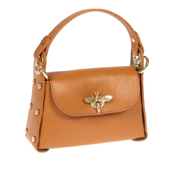 DE-302TAN (2) - Δερμάτινο τσαντάκι χιαστί για κινητό