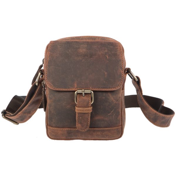 ΔΕ-5862OIL - Δερμάτινο τσαντάκι χιαστί