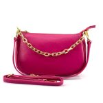 DE-6348FUCHSIA (1) - Δερμάτινο τσαντάκι ώμου