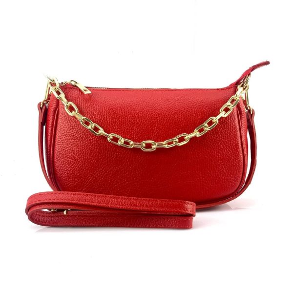 DE-6348RED (1) - Δερμάτινο τσαντάκι ώμου