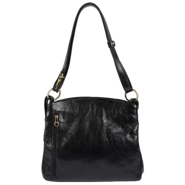 DE-6570BLACK (1) - Δερμάτινη τσάντα ώμου