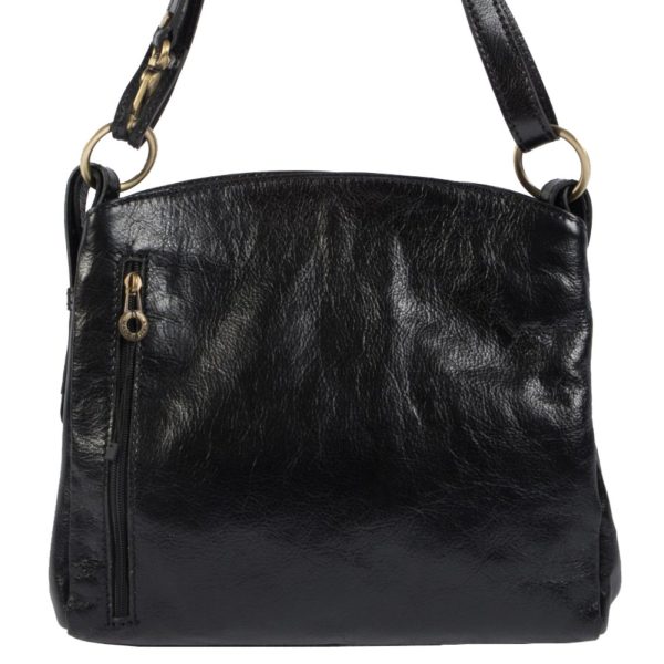 DE-6570BLACK (4) - Δερμάτινη τσάντα ώμου