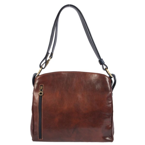 DE-6570BROWN (1) - Δερμάτινη τσάντα ώμου