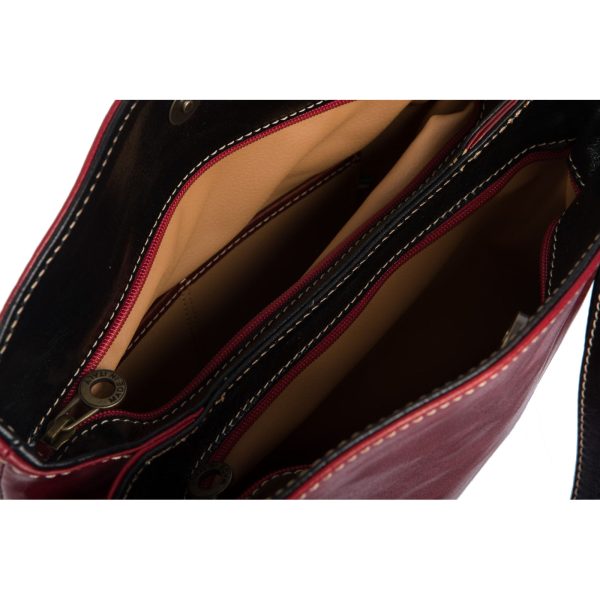 DE-6570RED (3) - Δερμάτινη τσάντα ώμου