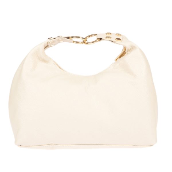 DE-7168BEIGE (1) - Δερμάτινη τσάντα χειρός