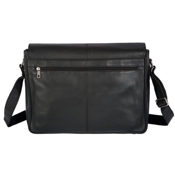 DE-849BLACK (3) - Δερμάτινη τσάντα ώμου