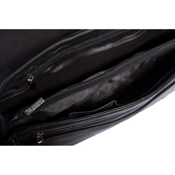 DE-849BLACK (5) - Δερμάτινη τσάντα ώμου