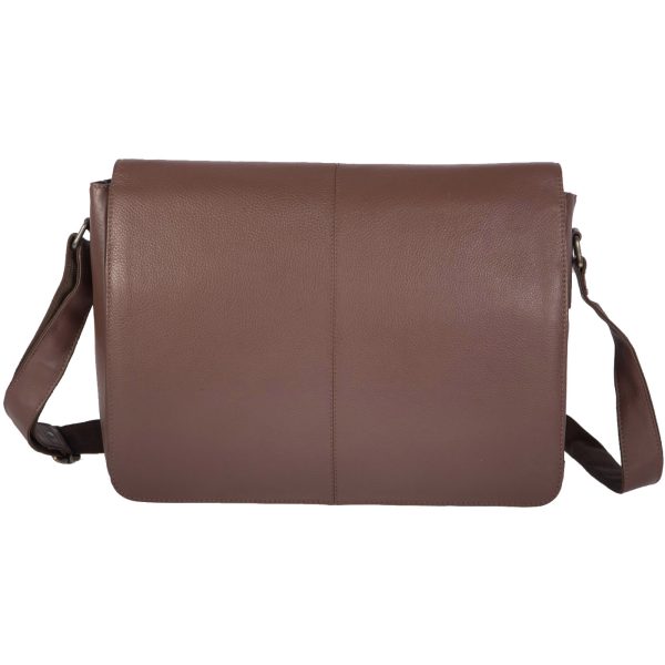 DE-849BROWN (1) - Δερμάτινη τσάντα ώμου