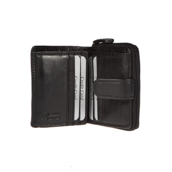 WS-1821BLACK (2) - Γυναικείο δερμάτινο πορτοφόλι