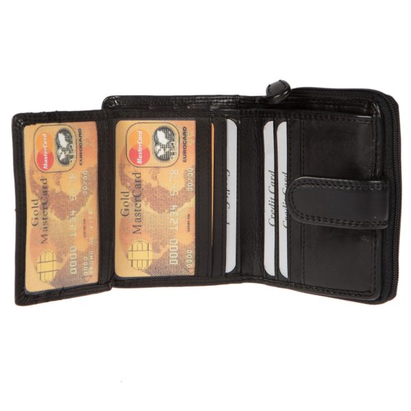 WS-1821BLACK (3) - Γυναικείο δερμάτινο πορτοφόλι