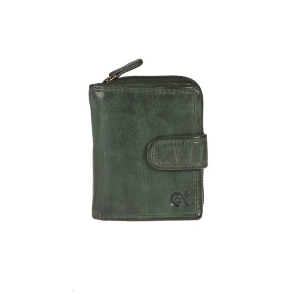 WS-1821GREEN (1) - Γυναικείο δερμάτινο πορτοφόλι