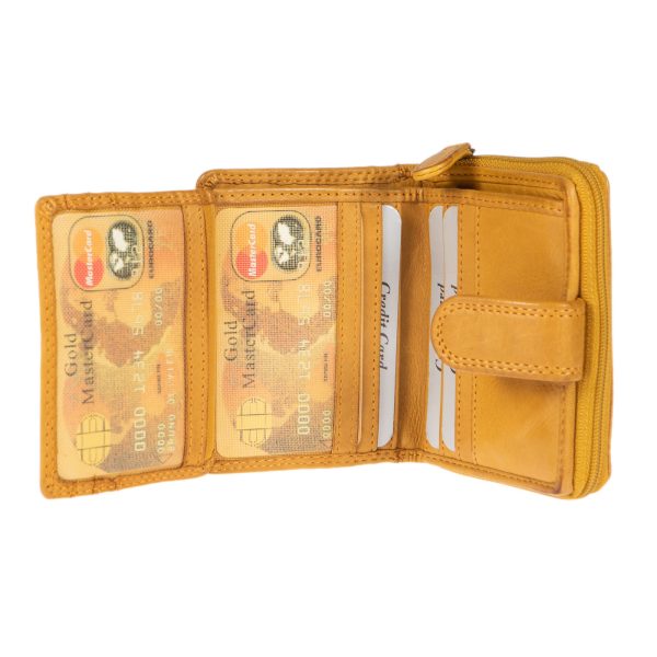 WS-1821YELLOW (3) - Γυναικείο δερμάτινο πορτοφόλι