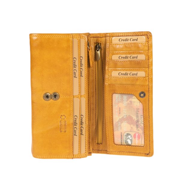 WS-1883YELLOW (3) - Γυναικείο δερμάτινο πορτοφόλι