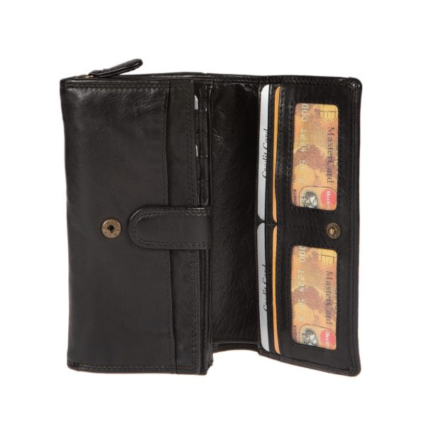 WS-200BLACK (3) - Γυναικείο δερμάτινο πορτοφόλι