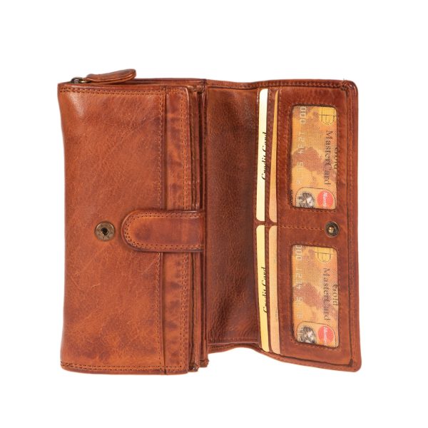 WS-200COGNAC (3) - Γυναικείο δερμάτινο πορτοφόλι