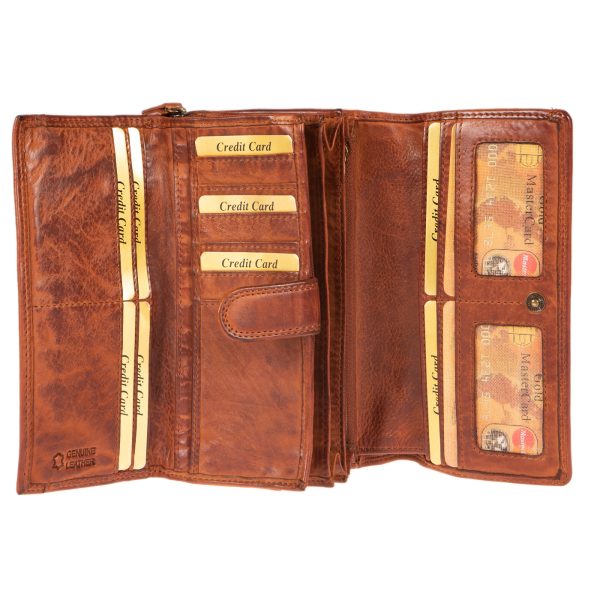 WS-200COGNAC (4) - Γυναικείο δερμάτινο πορτοφόλι
