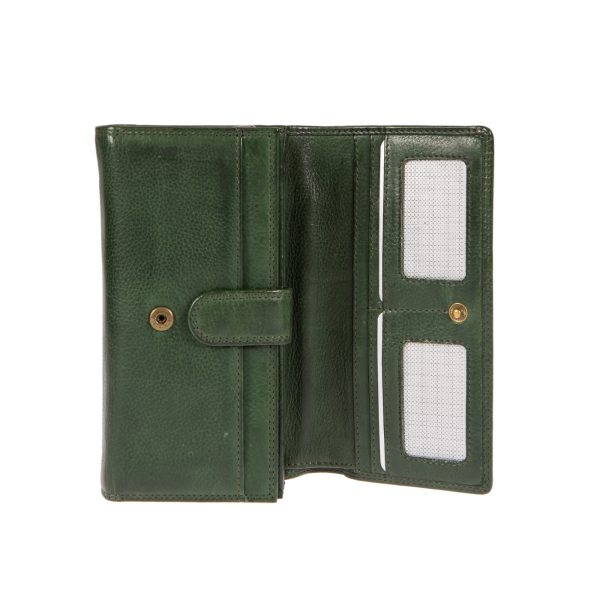 WS-200GREEN (3) - Γυναικείο δερμάτινο πορτοφόλι