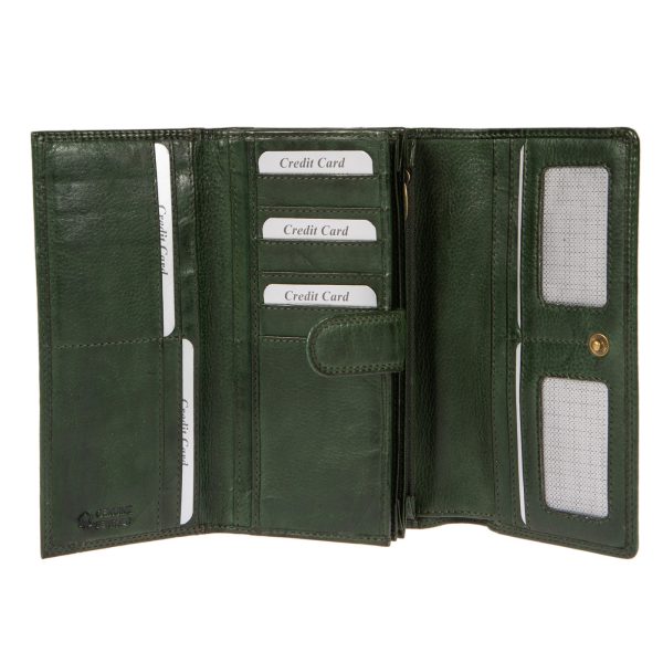 WS-200GREEN (4) - Γυναικείο δερμάτινο πορτοφόλι