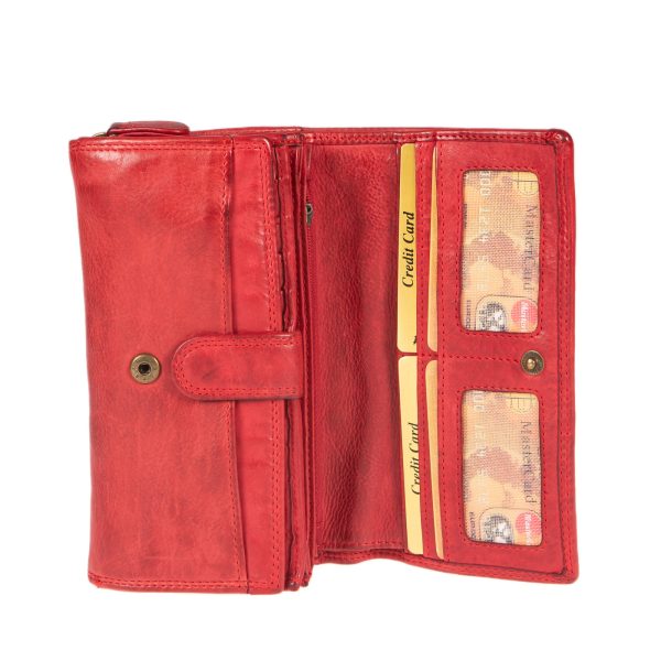 WS-200RED (3) - Γυναικείο δερμάτινο πορτοφόλι